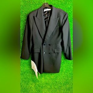 Black Double breasted Blazer Dress with detail